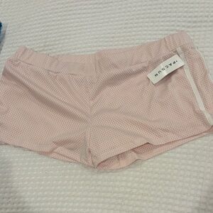 PACSUN Soft Pink Mesh Shorts with White Strips NEW WITH TAGS